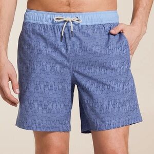 The Bayberry Blue Waves Stretch Swim Trunks size xxl in excellent condition